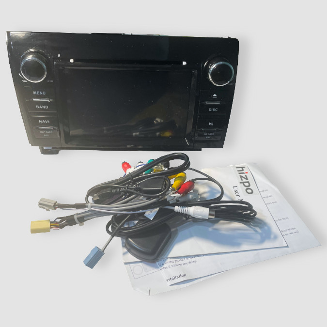 Hizpo 2 DIN Touchscreen Car Stereo DVD Player GPS Navigation Bluetooth Radio NIB