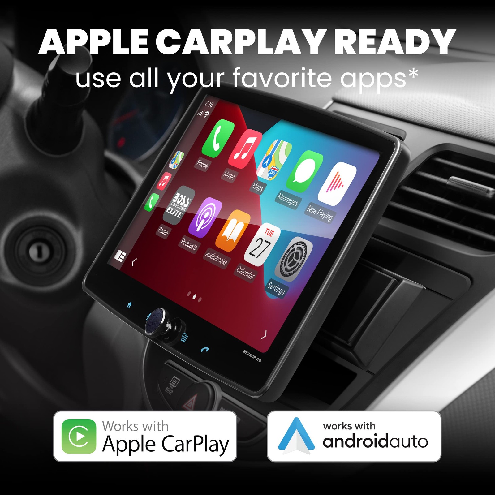 BOSS Audio Systems Elite Series BE7ACP-SD Car Stereo System – Apple CarPlay, …