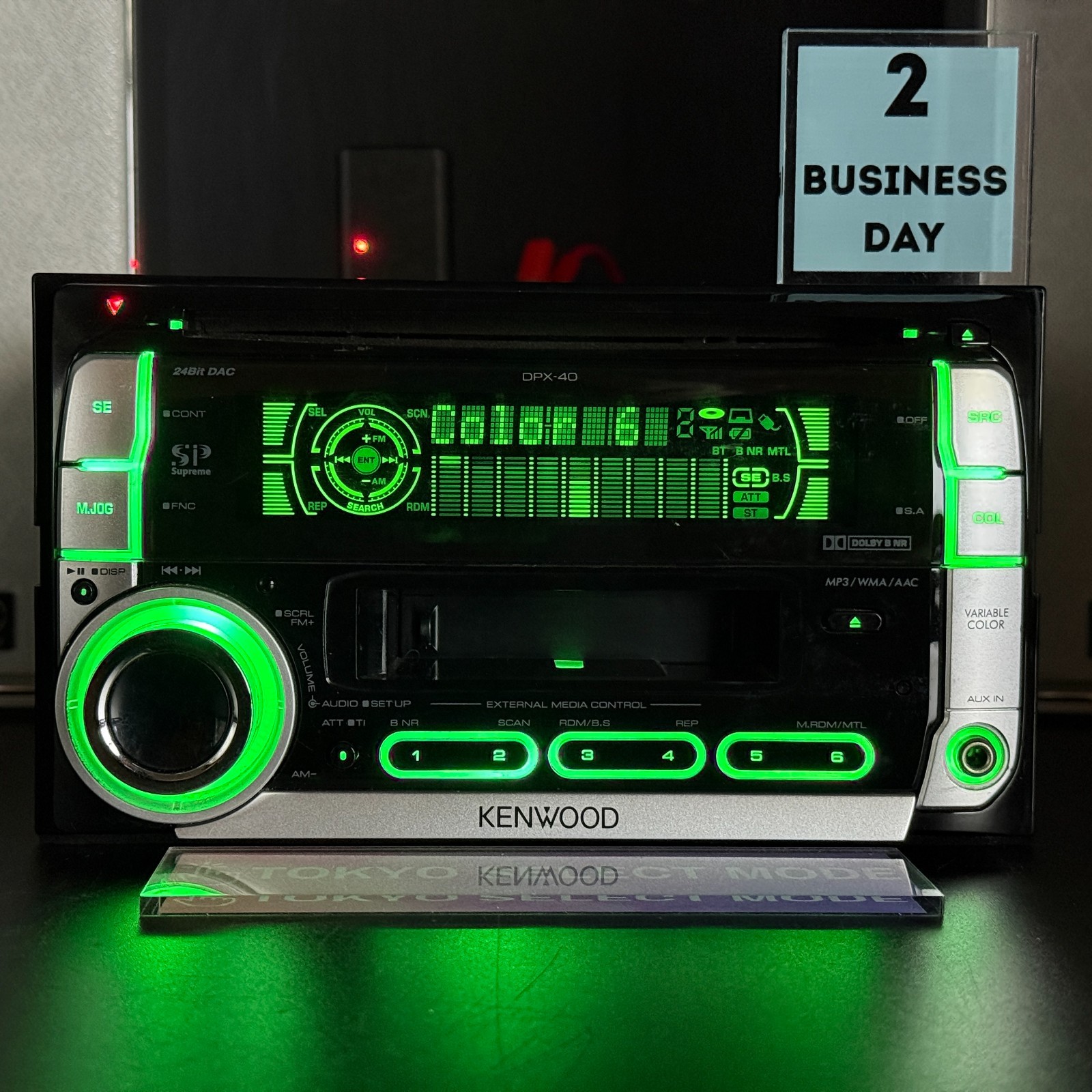 Kenwood DPX-40 2DIN CD Cassette Player Car Stereo Bluetooth JDM Tested Stock