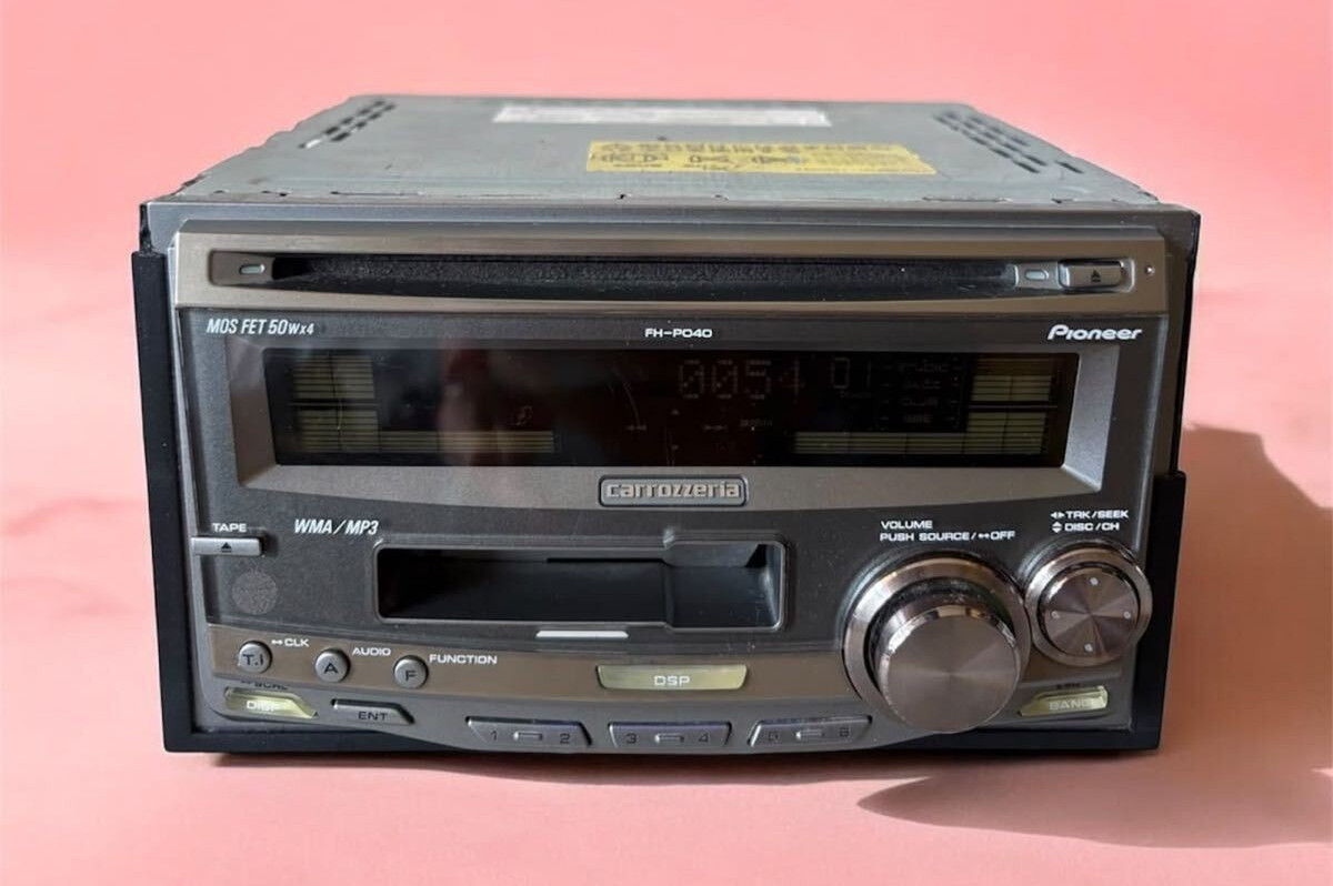 Pioneer Carrozzeria FH-P040 2DIN Cassette CD Car Audio Tuner Used Japan