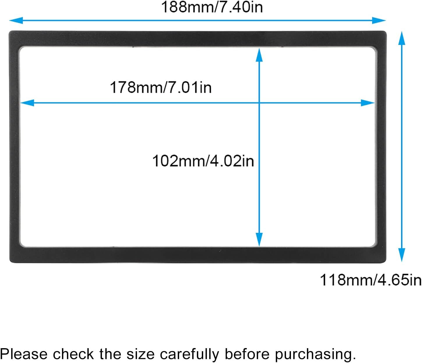 Car Stereo Audio Frame, Universal Car 7 Inch 2 Din Dashboard Mount Trim Car D…