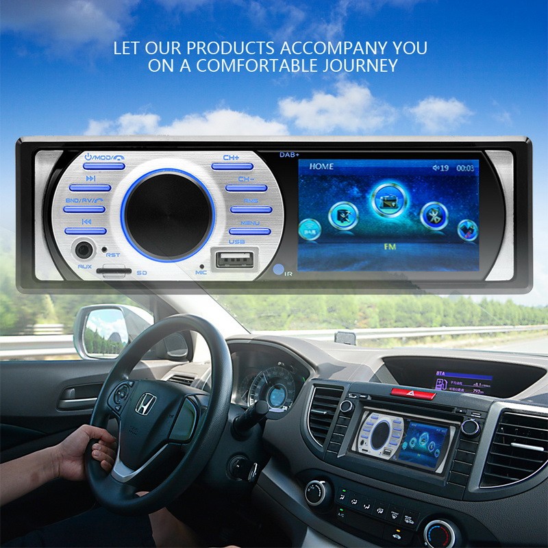 USB TF 3 In DAB+ AUX 4×45W Universal Bluetooth Car Stereo 1 Din FM MP5