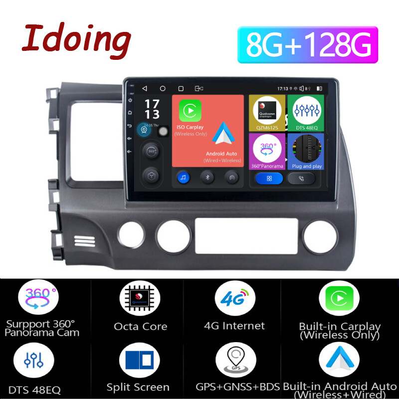 10.2″ Plug And Play for HONDA Civic 05-12 Android 10 Car Stereo Radio Qualcomm