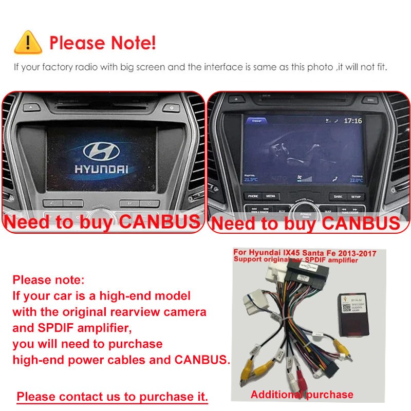 Car Stereo Radio For Hyundai IX45 Santa Fe 2013 – 2018 Android 15 Carlpay Navi