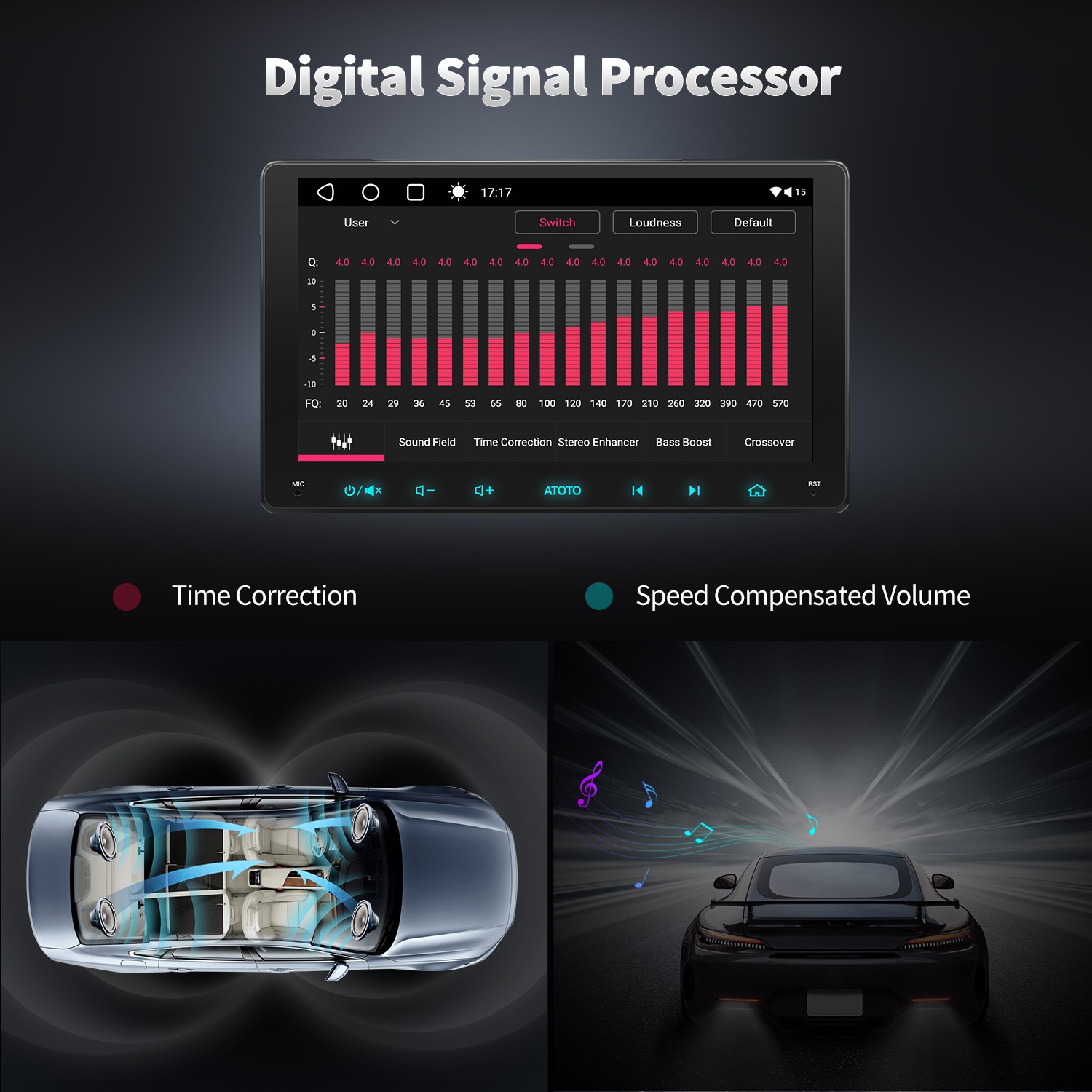 ATOTO A6 PF 9” 2 DIN Car Audio Receiver Wireless CarPlay Android Auto /AM FM