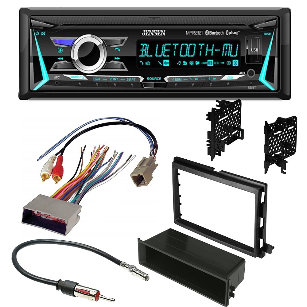 Jensen Single DIN In-Dash Car Stereo AM/FM Radio kit for 2005-2009 Ford Mustang
