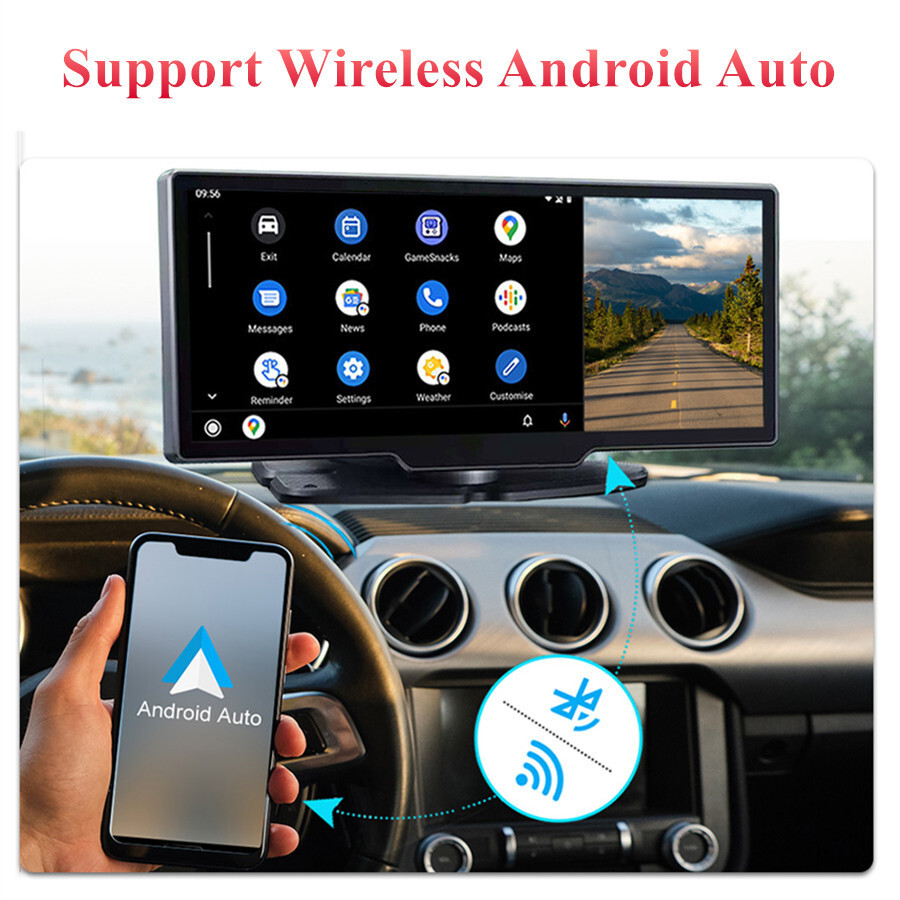 2.5D10.26in Car Dash Cam Auto Bluetooth DVR Video Recorder Dashboard APP Control