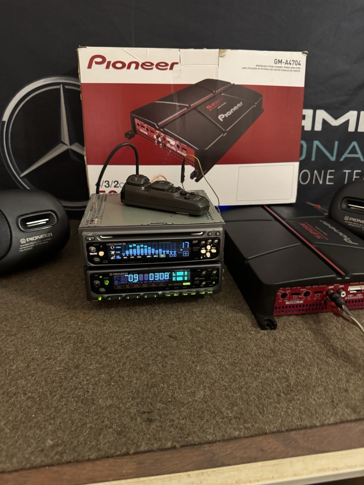 PIONEER CARROZZERIA KEH-P8250 Cassette & CDS-P77 DSP Audio Processor & GM-A4704
