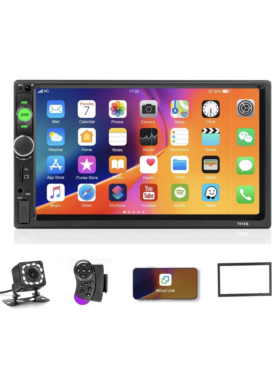 *PREMIUM* 7″ Car Radio Apple/Android Car Stereo 2 DIN, FM, BT, BACK UP CAMERA