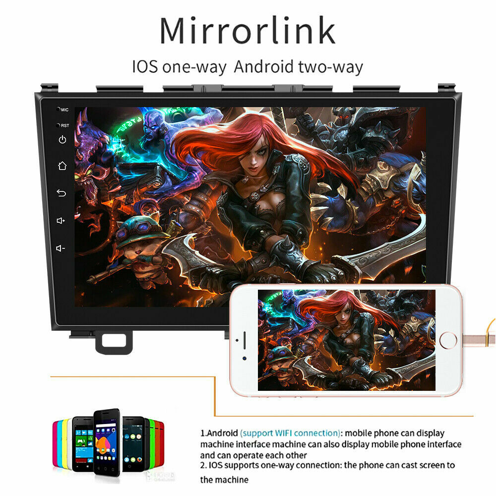 9″ Android 10.1 Car Radio For Honda CRV 2008-2011 Stereo Bluetooth GPS WIFI USB