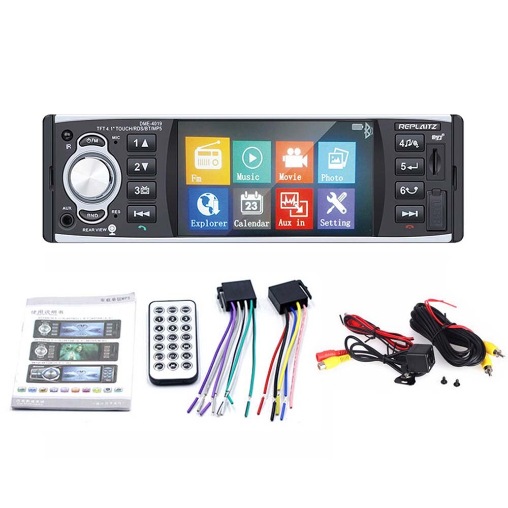 1 Din 4.1″ Car Radio Stereo MP5 Player Mirror Link Bluetooth Touch Screen FM/RDS