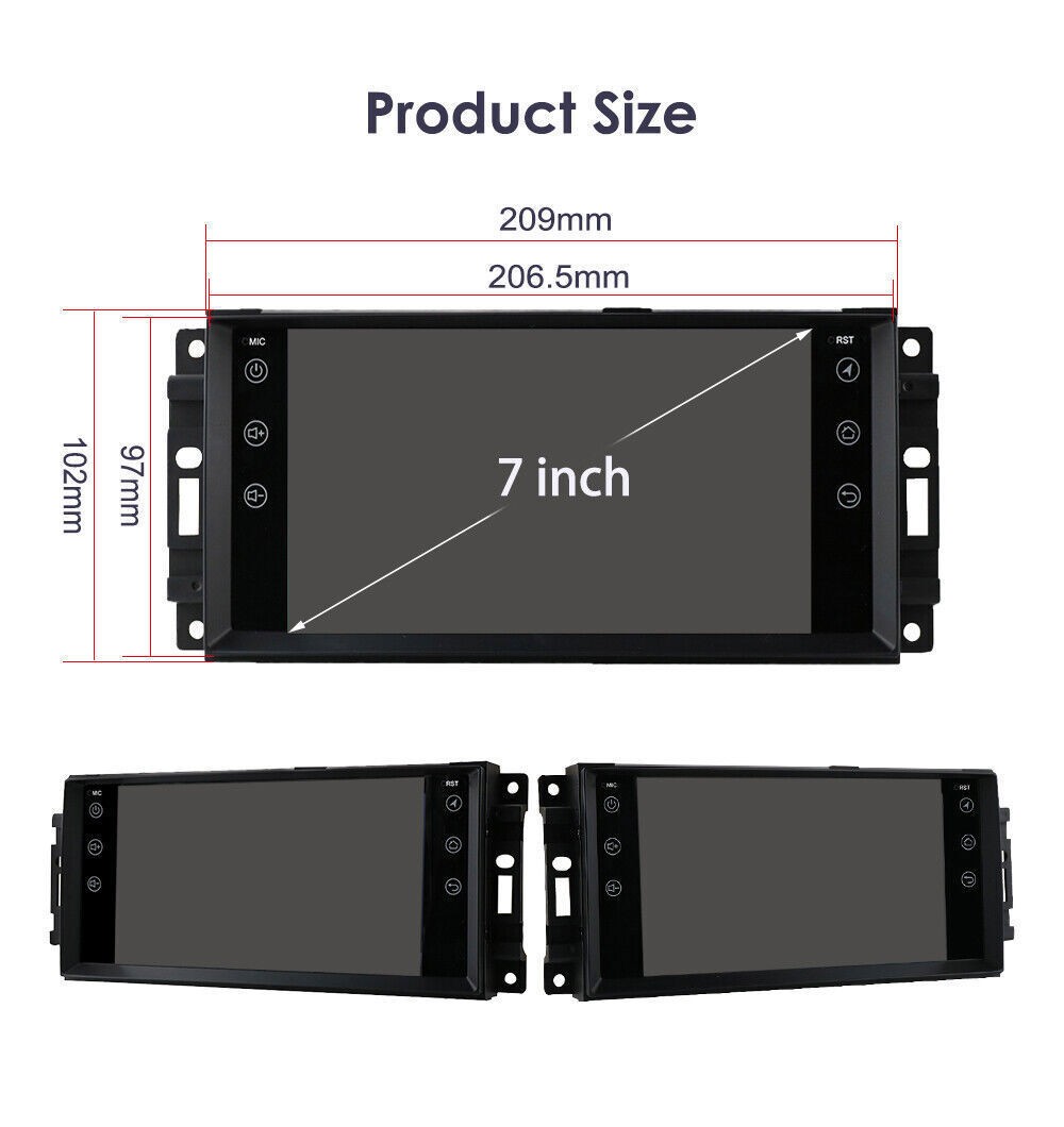 7″ Para Jeep Liberty 2008-2012 Android14 Car Stereo GPS Radio CarPlay