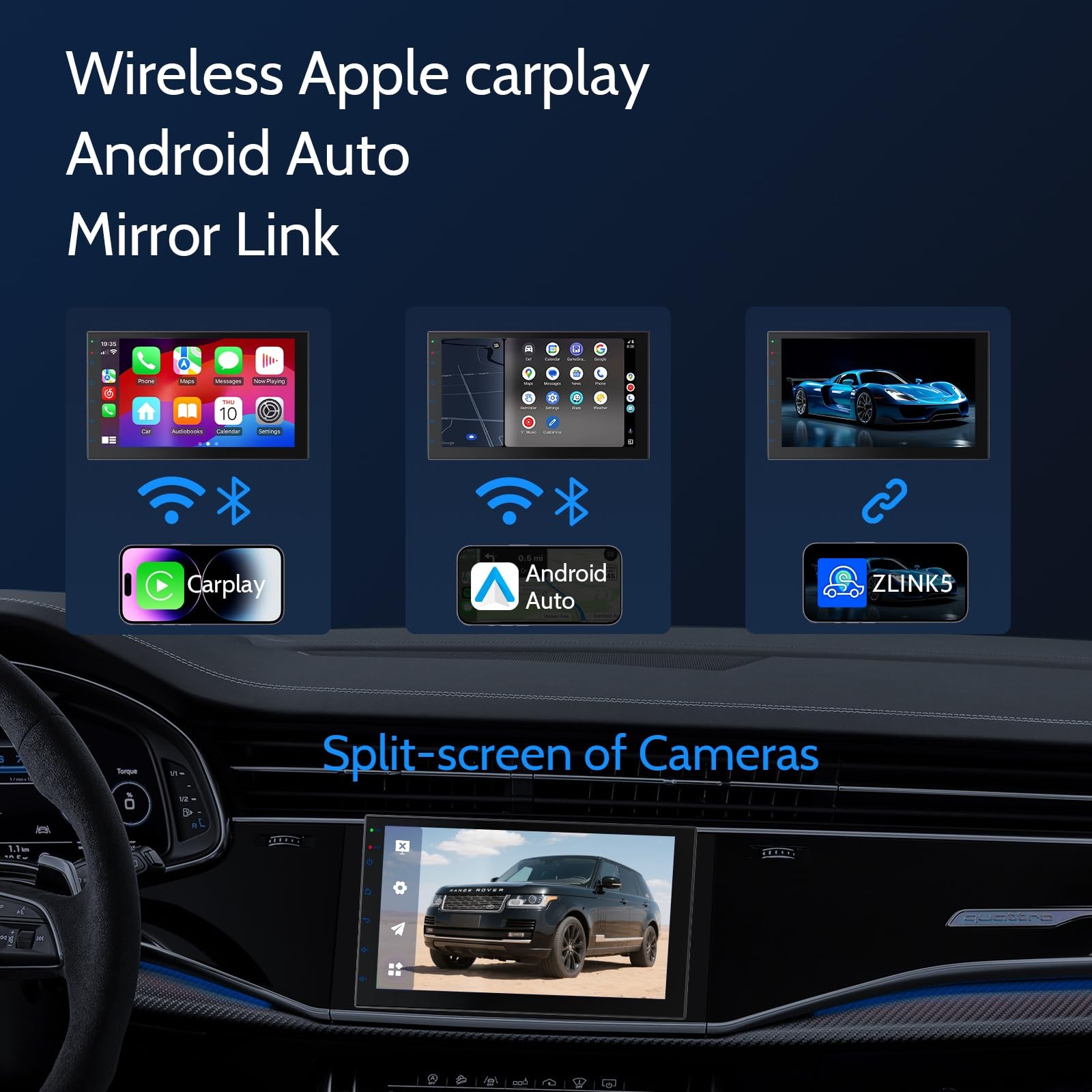 Haudio Double Din Car Stereo Radio with 7 inch HD Touchscreen, Wireless Apple…