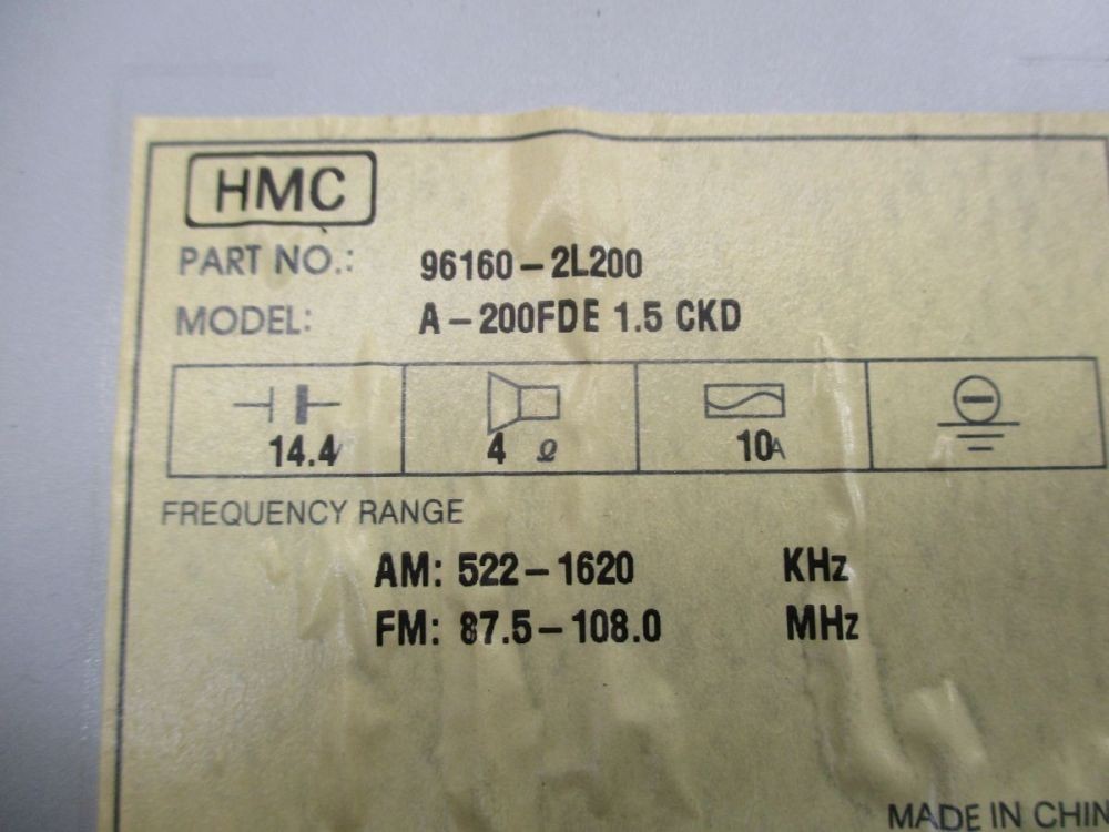CD Radio *Code Not Available Fits For HYUNDAI I30 CW (FD) 1.6 CRDI FACELIFT