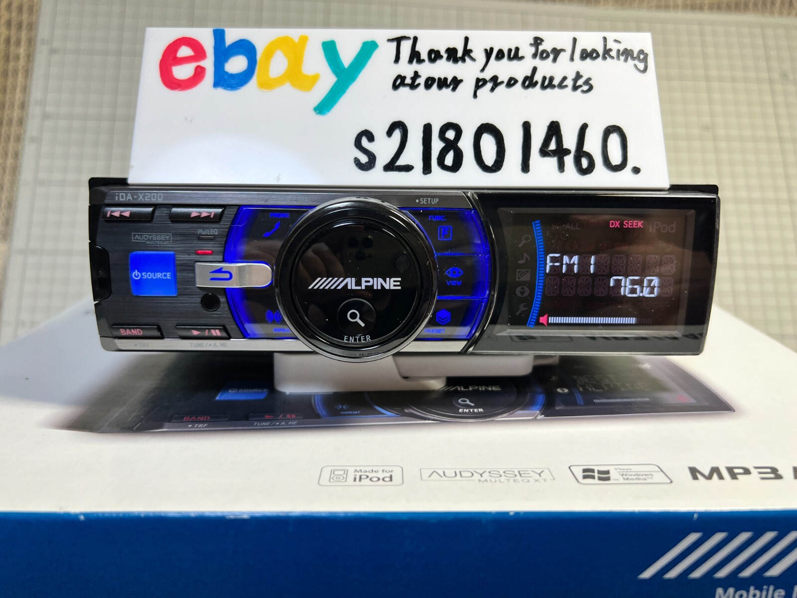 ALPINE iDA-X200 MP3/WMA/AAC USB Player Audio Head Unit Bluetooth JDM Near Mint