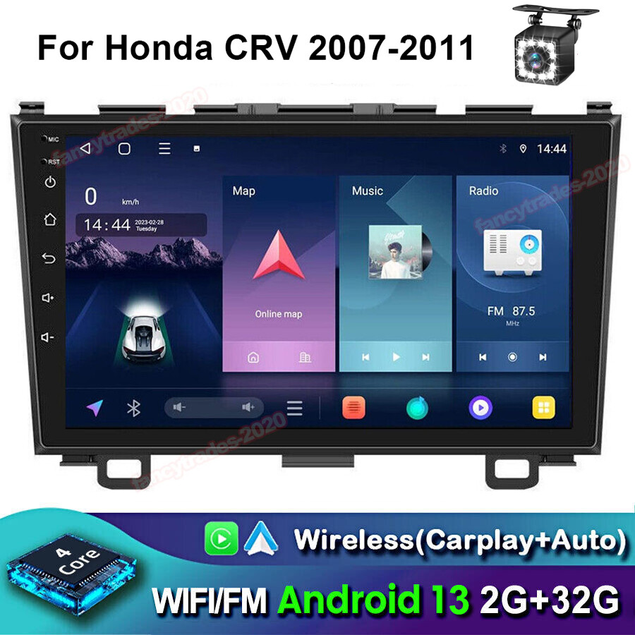 Apple Carplay For Honda CRV 2007-2011 Android Car Stereo Radio GPS 9” Head Unit