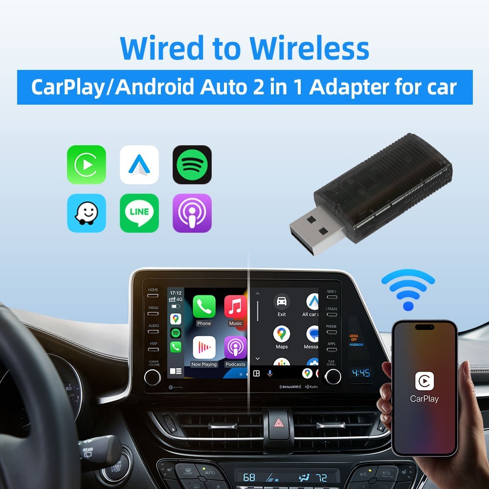 Wireless CarPlay Adapter For iPhone Apple Wireless Carplay Dongle Plug Car Radio