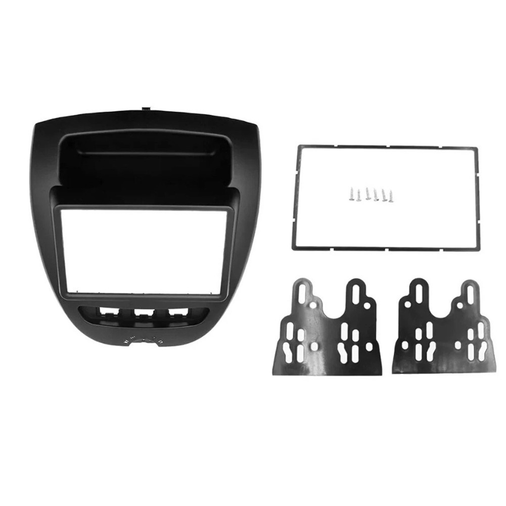 Car Panel 2 Din Radio for fascia Plastic+Metal Front Dashboard Mount