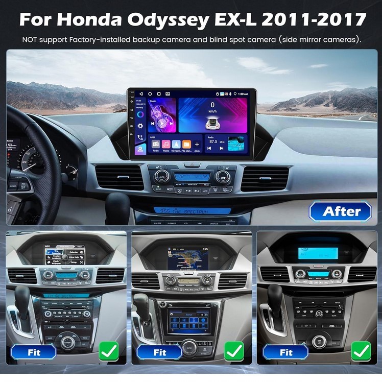 Honda Odyssey 8 Core 4+64GB 2011-2017 BT Radio CarPlay