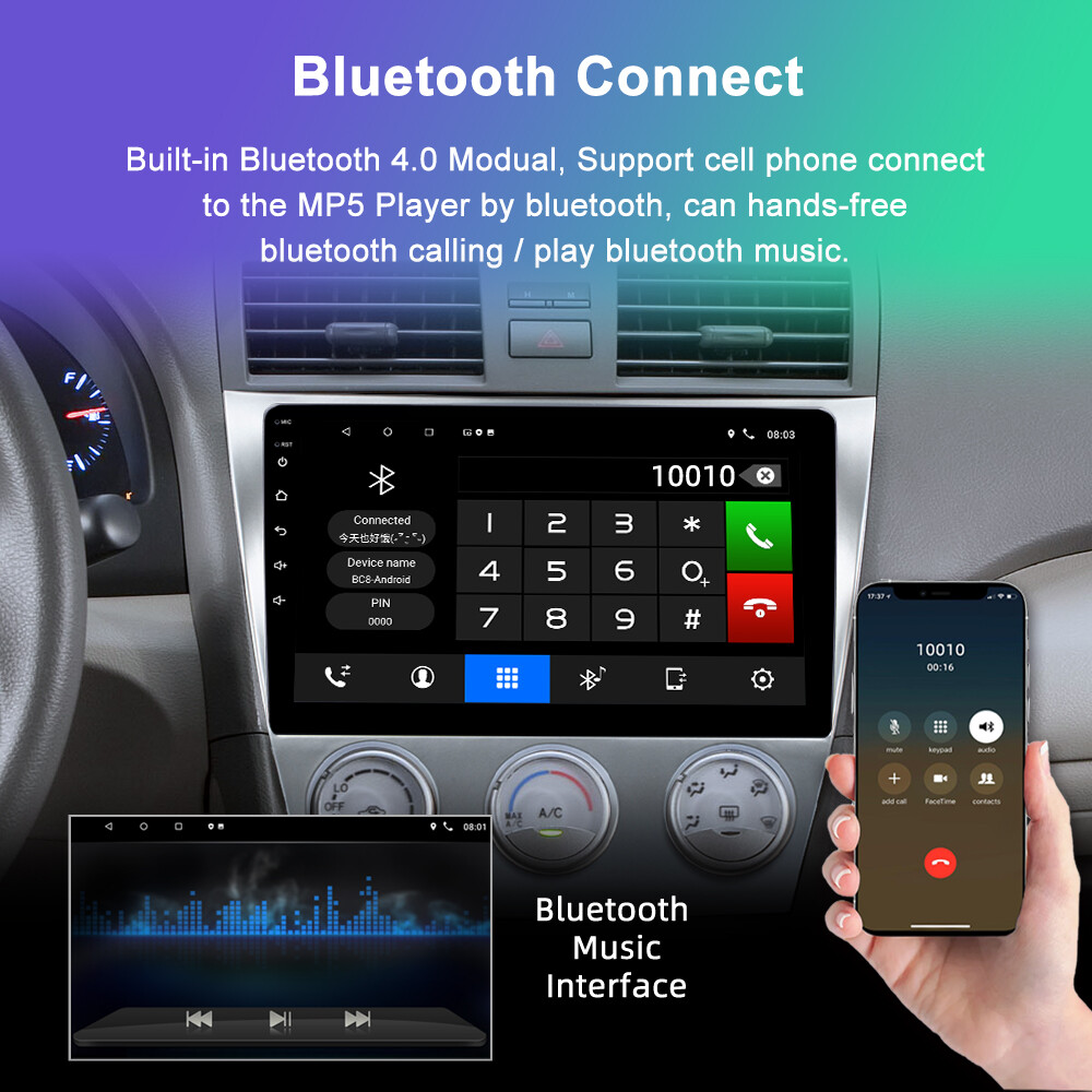 10.1” Carplay For Toyota Camry 2006-2011 Android 13.0 Car Stereo Radio GPS Navi