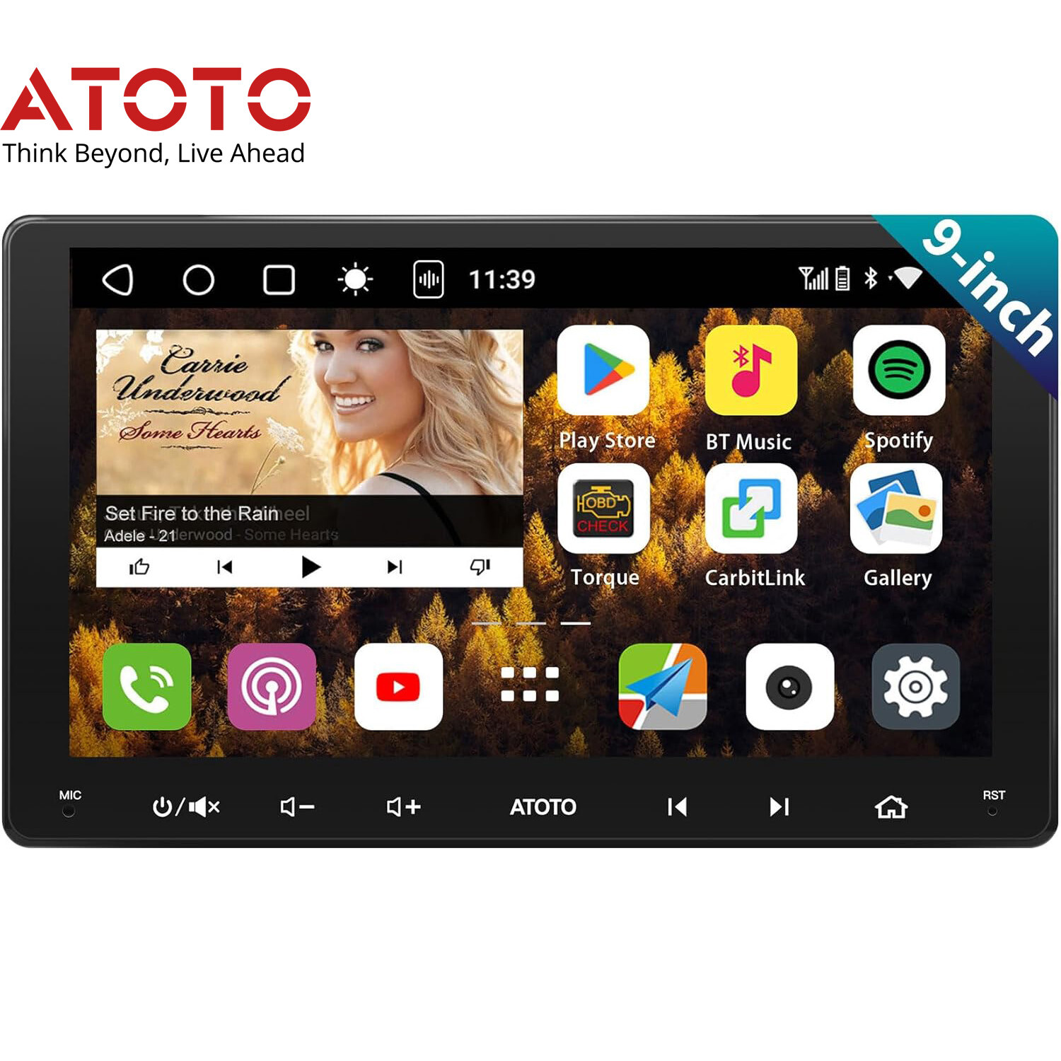 ATOTO S8 MS 9″ Android Double Din ChatGPT Car Stereo GPS QLED Touchscreen 4G+32G