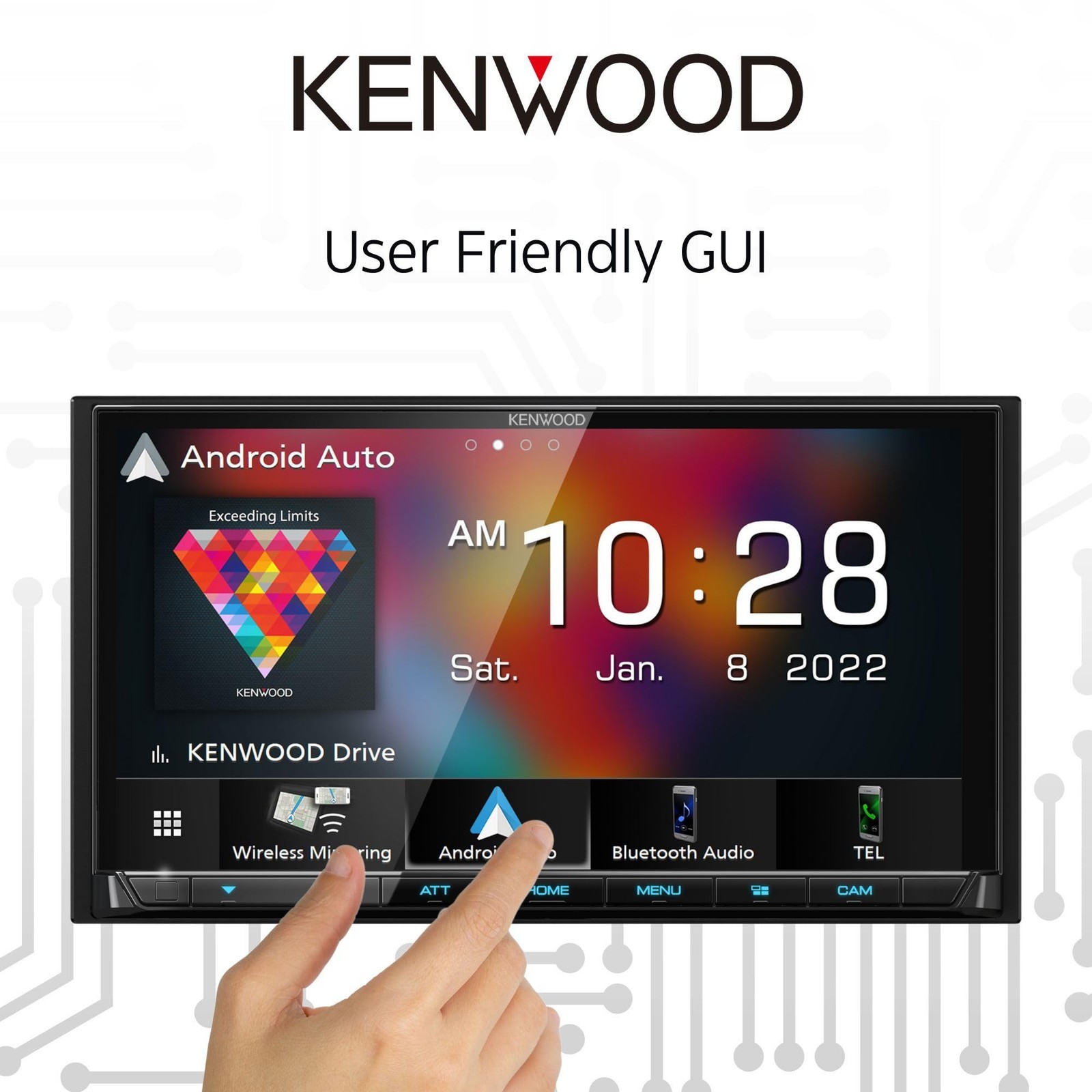 KENWOOD DMX9708S 6.95″ Car Stereo + KENWOOD CMOS-230LP Backup Camera Bundle