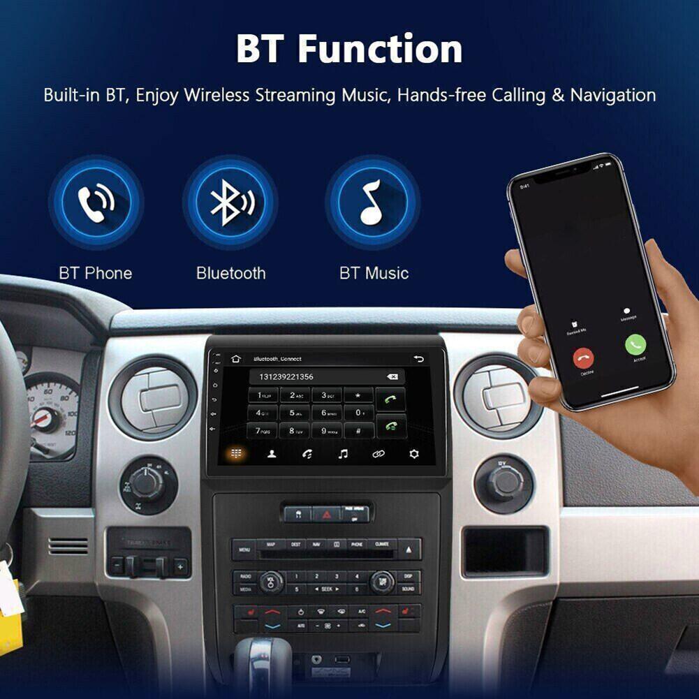 For Ford F150 2009-14 Apple Carplay 9″ Car Stereo Radio GPS Navi w/ Camera