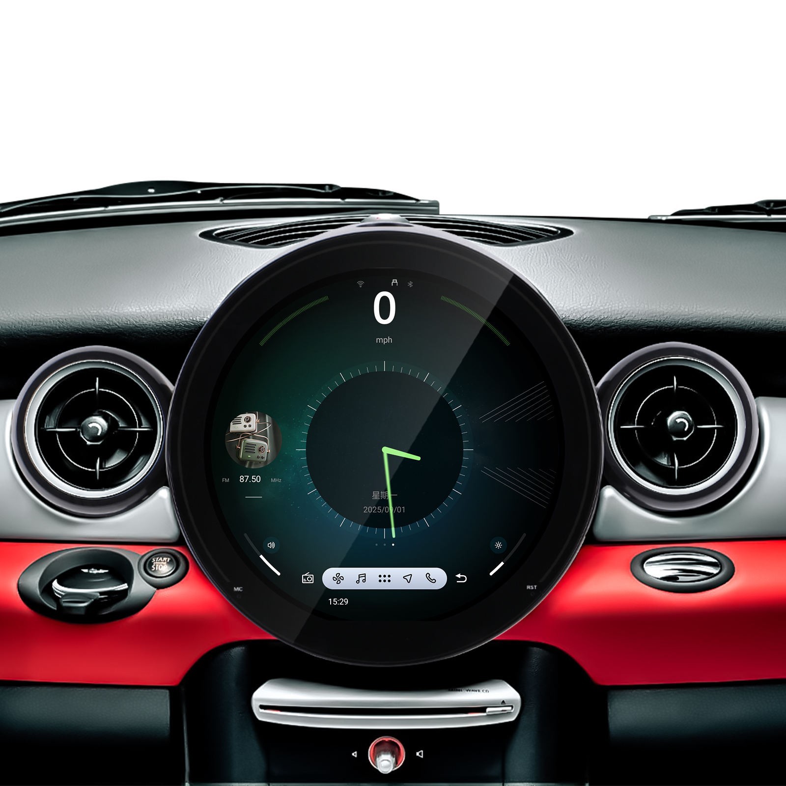 Android 13 Touch Screen Carplay 6+128GB For BMW Mini Cooper 2007-2016 R60 R56