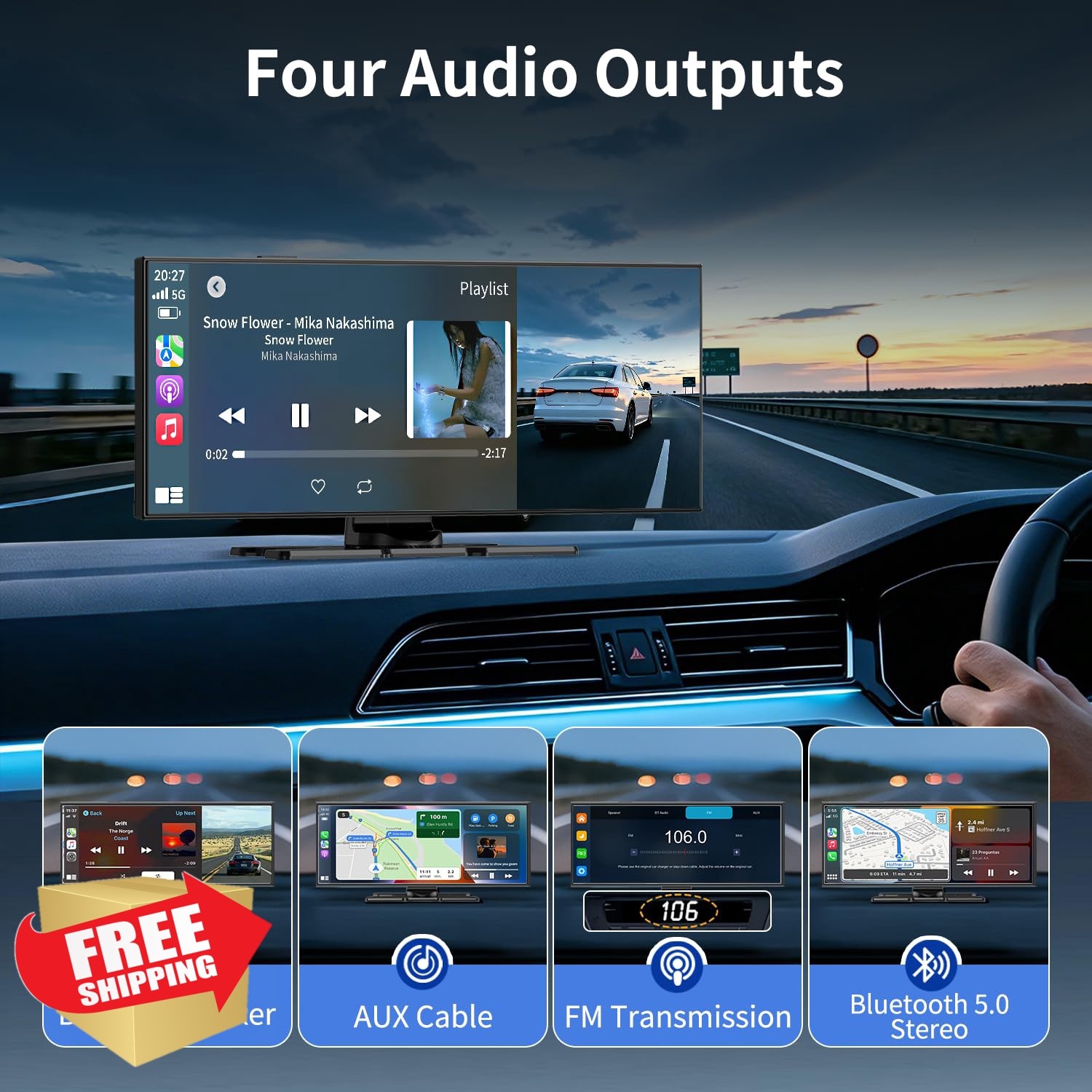 kuayvan 11.5in Wireless Carplay Screen