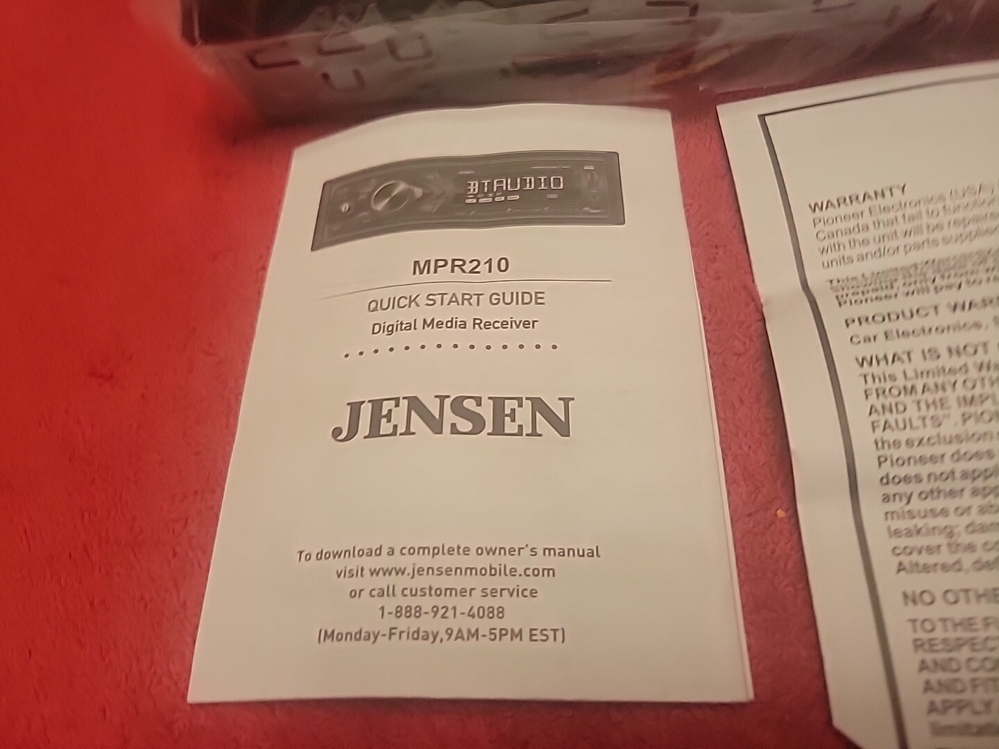 JENSEN MPR210 7 Character LCD Single DIN Car Stereo Radio