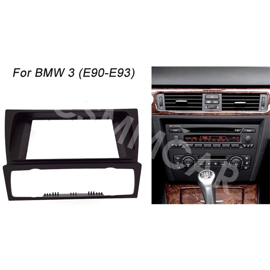 Fit For 2004-2012 BMW E90 E91 E92 E93 Stereo Double DIN Dash Kit Harness Adapter