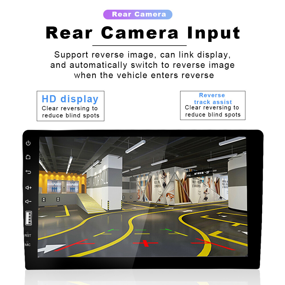 9 Inch Car Radio Apple Carplay Single Din Touchscreen Car Stereo Bluetooth + Cam