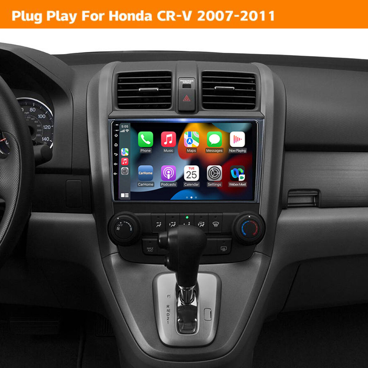 Apple Carplay For Honda CRV 2007-2011 Android Car Stereo Radio GPS Navi + Camera