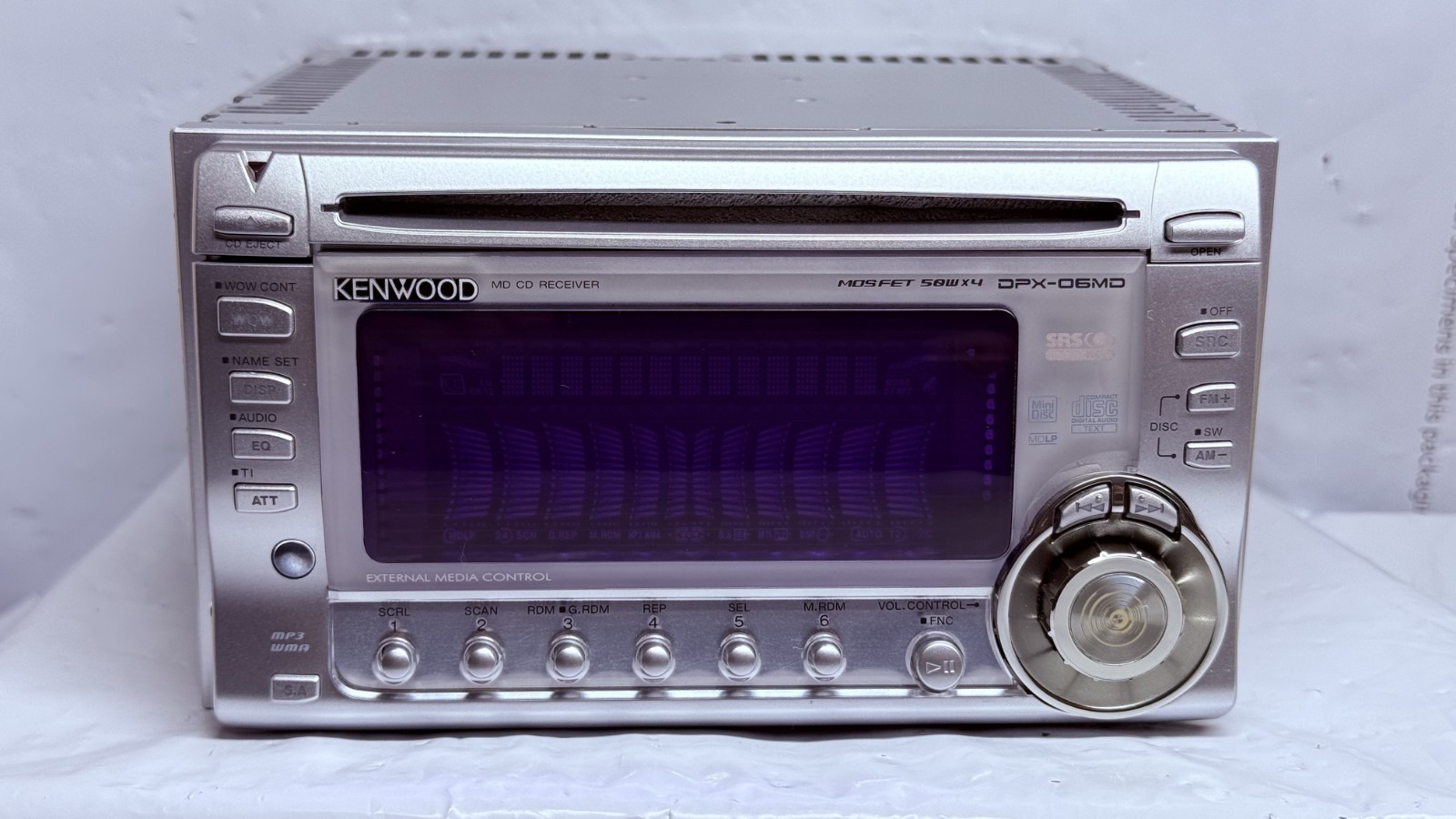 KENWOOD DPX-06MD 2DIN CD MD Player JDM w/ Bluetooth Unit Tested Japan Retro