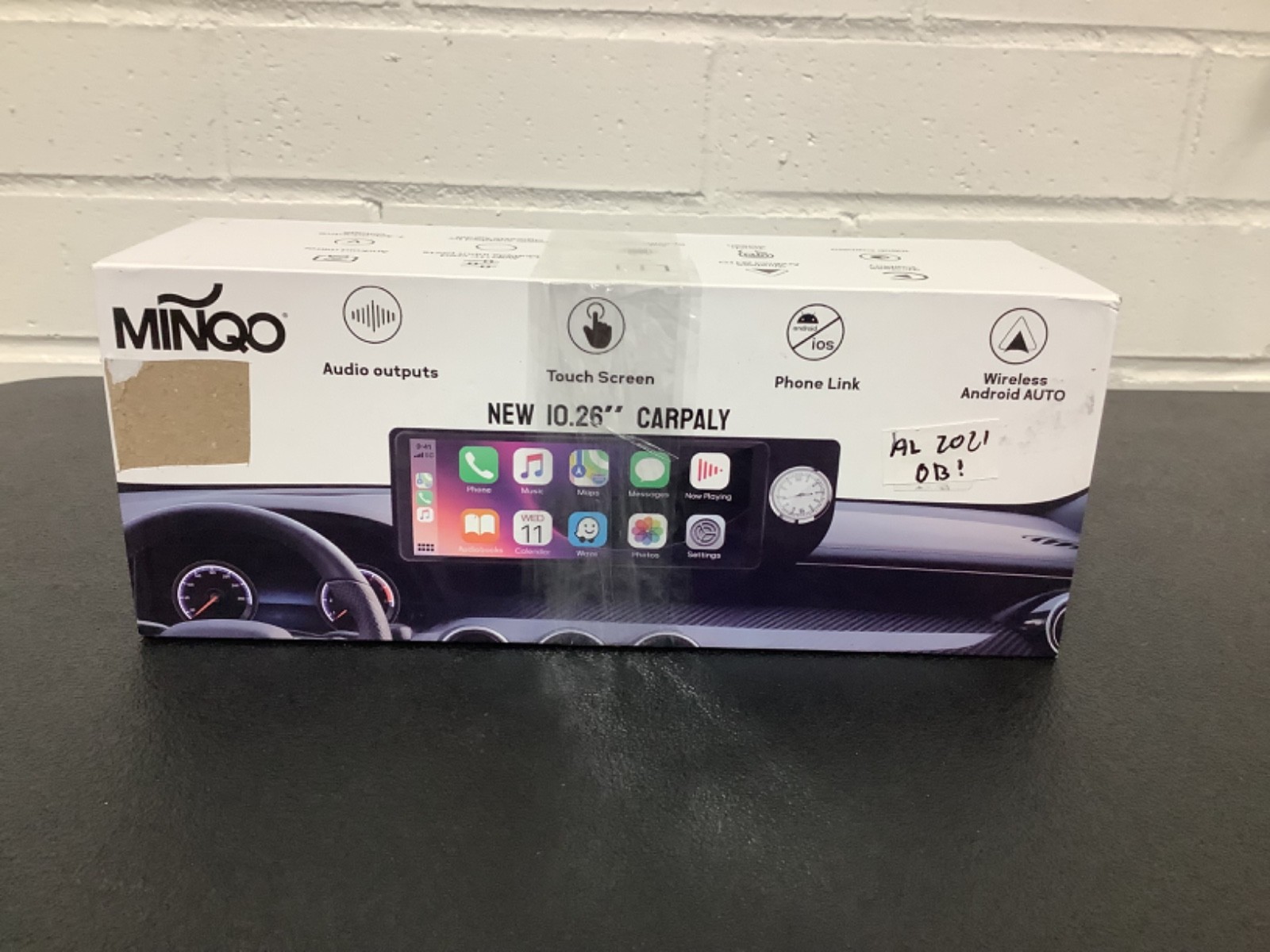 Single Din Car Stereo 10.26 Inch Touchscreen with CarPlay, Android Auto, Bluetoo