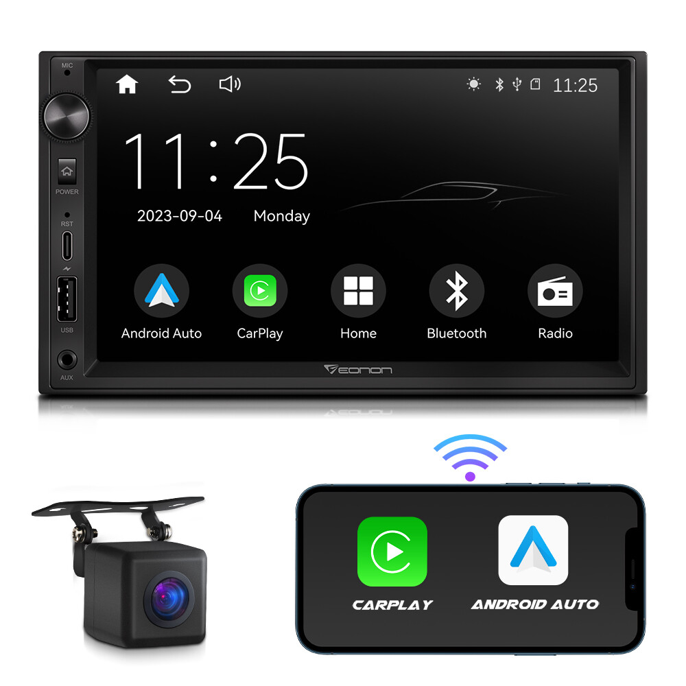 Universal 7″ Android Auto CarPlay Car Radio GPS Navigation Stereo 2DIN Head Unit