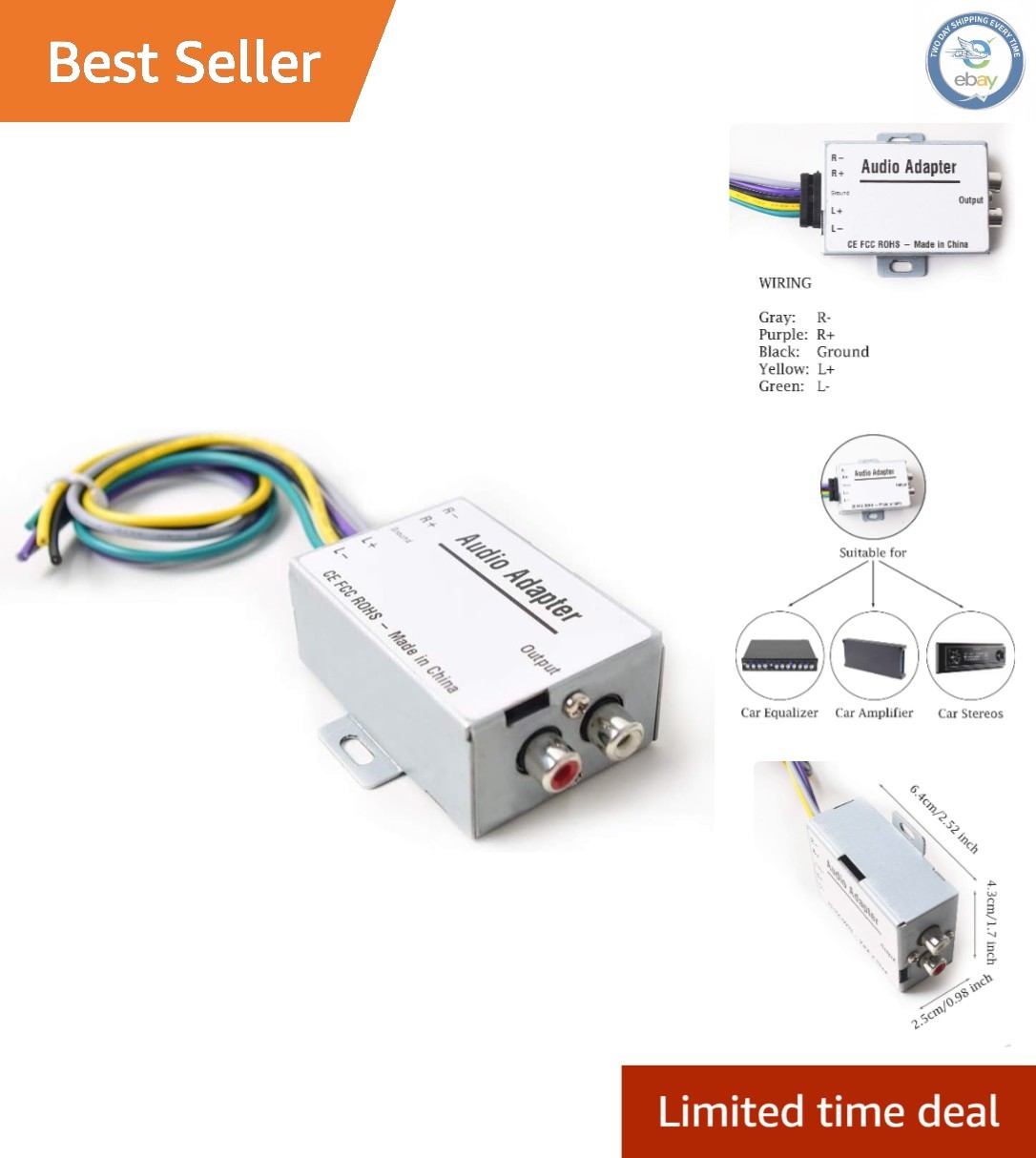 Durable 12V Car Hi-Low Signal Converter – Perfect for Amplifiers and Subwoofers
