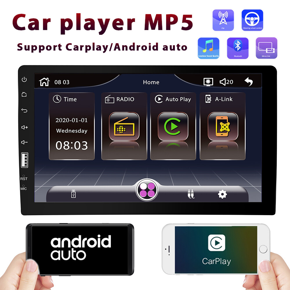 9 Inch Car Radio Apple Carplay Single Din Touchscreen Car Stereo Bluetooth + Cam