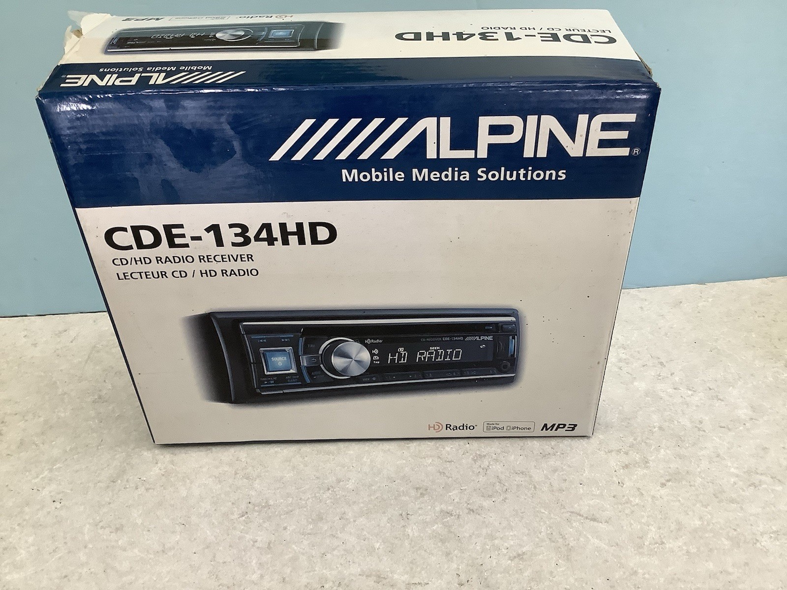 Alpine CDE-134HD CD/HD Radio CD PLAYER Receiver USB: IPHONE/IPOD/MP3 “BRAND NEW”