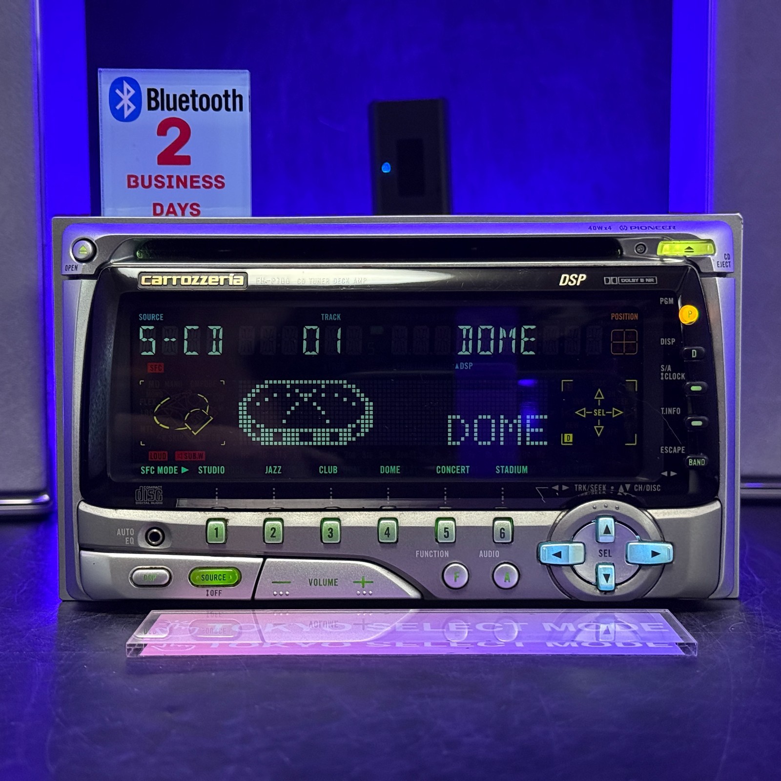 Pioneer Carrozzeria FH-P700 2DIN Car Audio CD Cassette Bluetooth 1997 Vintage