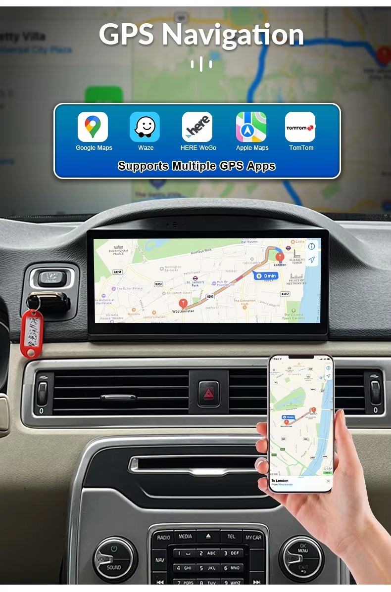For Volvo S80 V70 XC70 8.8″ Android Car Radio Stereo CarPlay AHD GPS Navigation