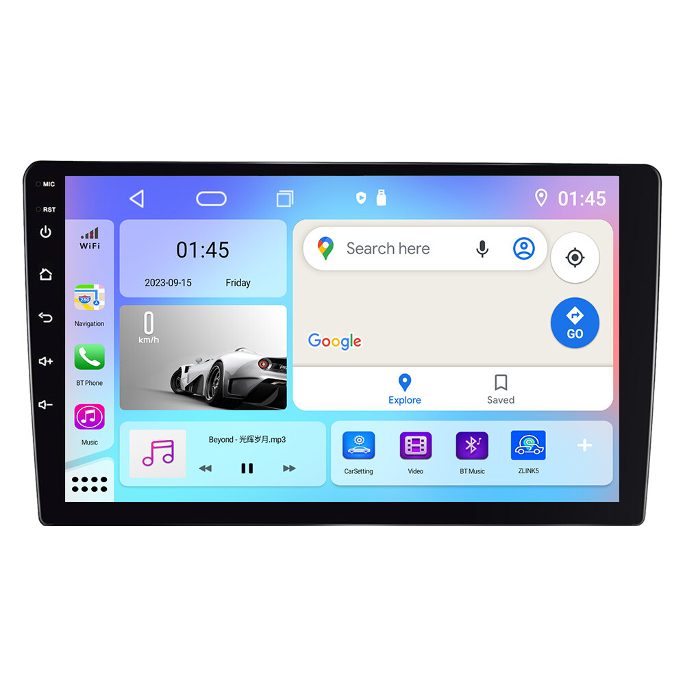 6+128G 2DIN 10” Car Radio Stereo Apple Carplay Android Auto DSP QLED Screen+Cam