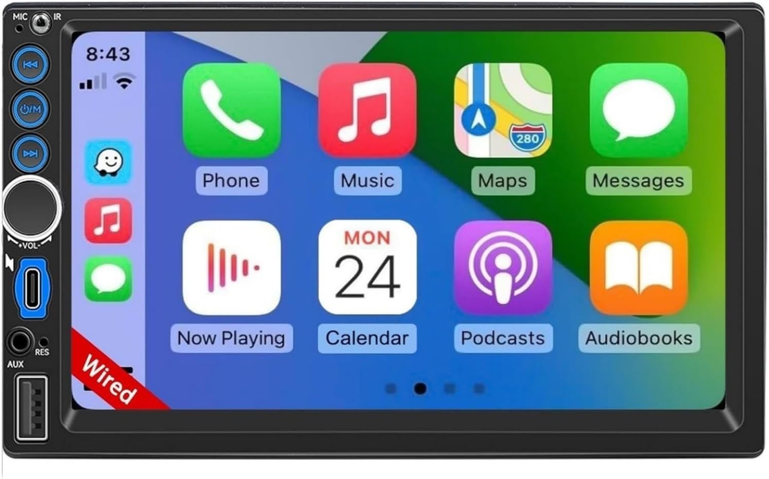Double Din Bluetooth Car Stereo with FM Radio & Mirror Link for Modern Vehicles