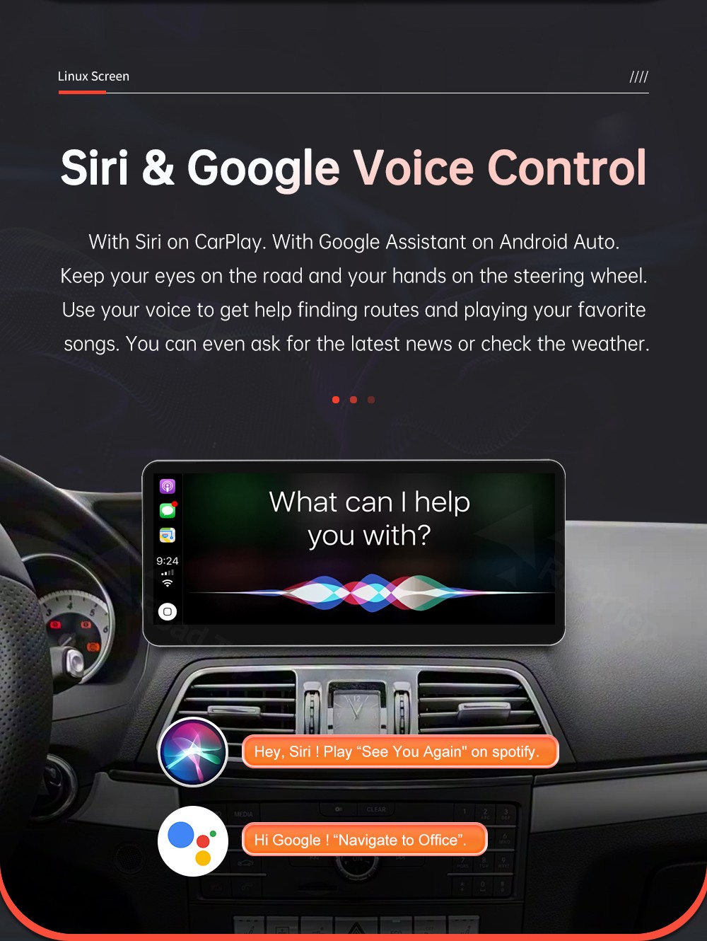 Ultra-Thin 12.3”Wireless Carplay Touchscreen For Mercedes E Coupe C207 2009-16