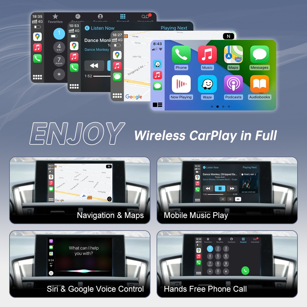 For Lexus IS NX ES RX GS UX CT LX LC RC 2014-2020 Wireless Carplay Andriod Auto