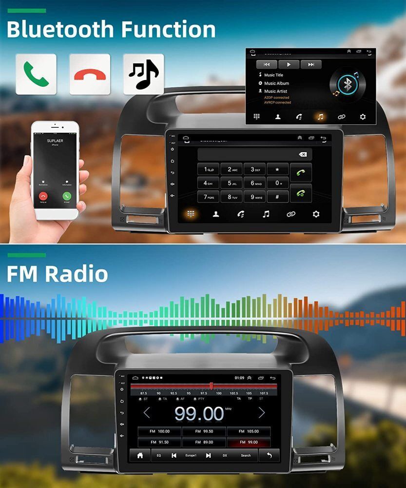 5G Wifi Radio HiFi SWC Backup Camera For 2002-06 Toyota Camry Carplay Android