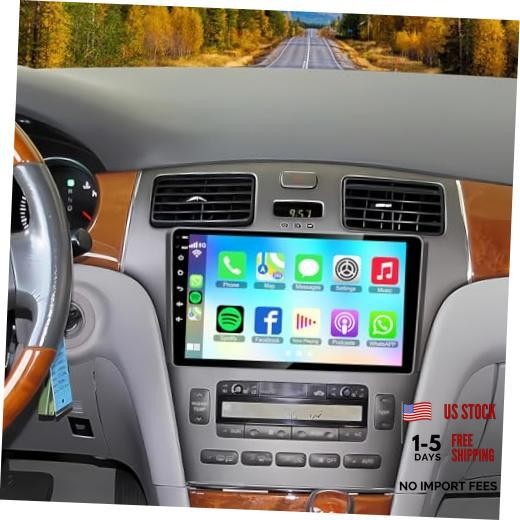 (8Core + 64GB) 9 Inch QLED Touch Screen Car Radio for For Lexus ES250 2001-2006