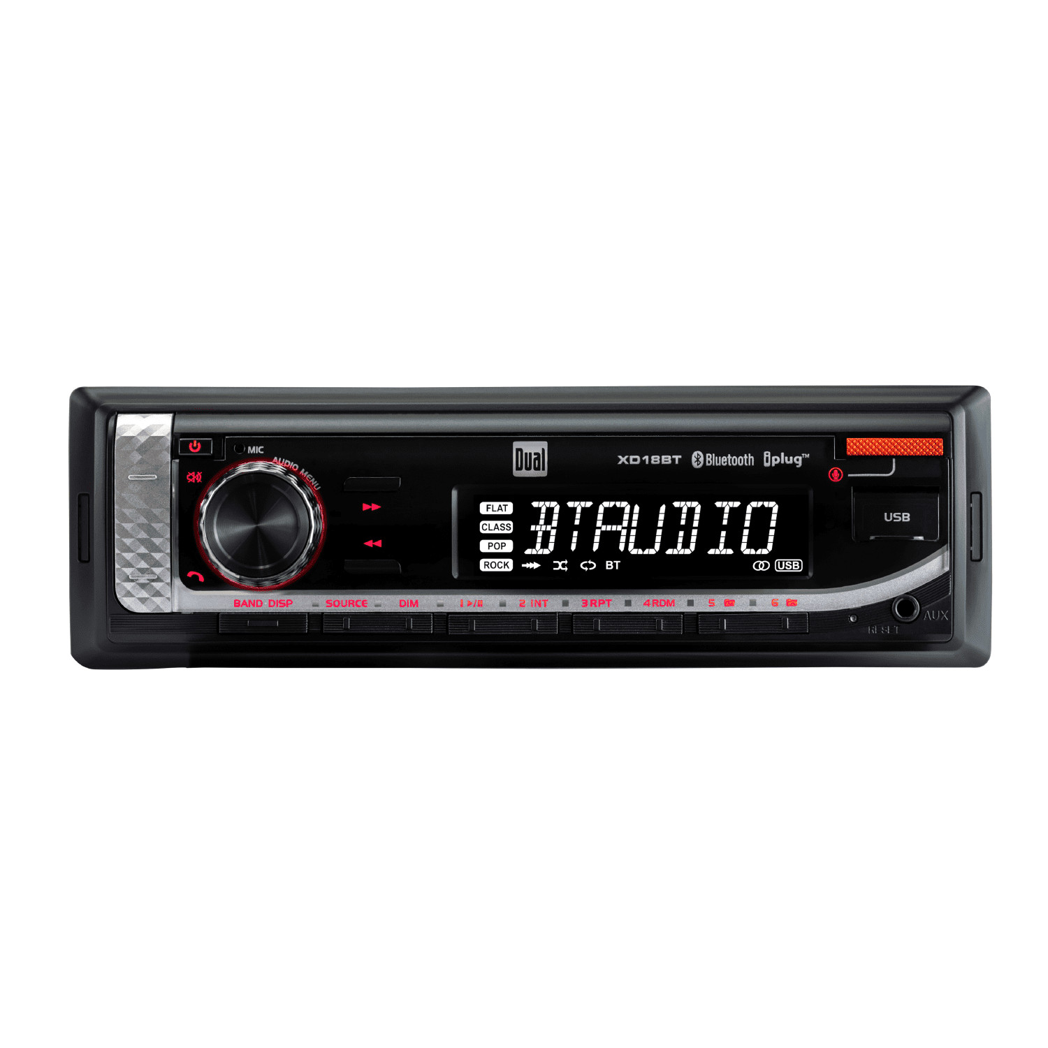 Dual XD18BT Single DIN Stereo, Bluetooth/USB/AM/FM/MP3, Car