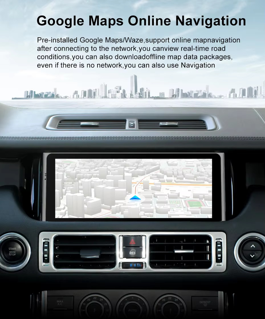 10.25″ Vertical Android Radio For Land Range Rover V8 L322 2002-2004 4+46GB