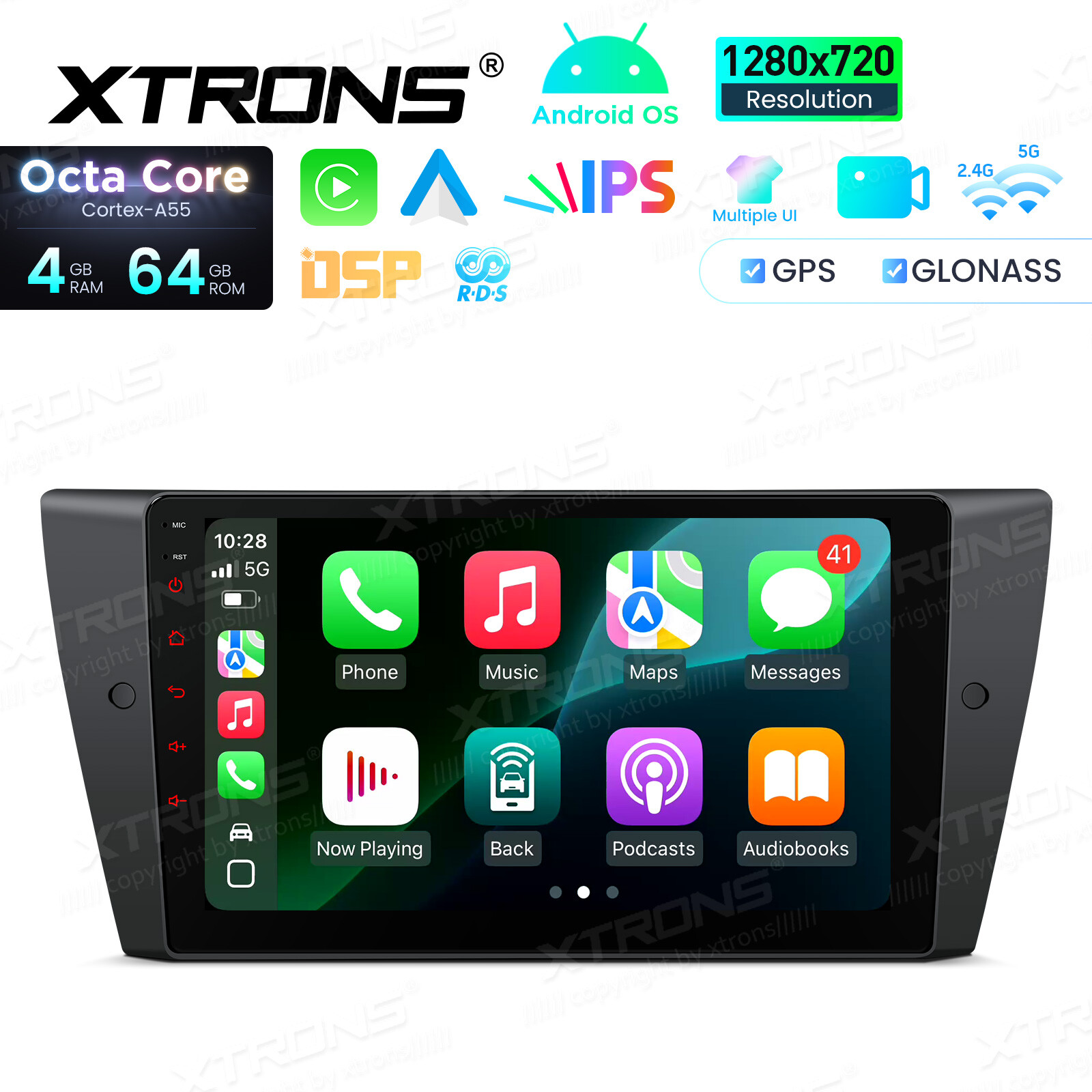 DVR+7″ Android 13 8-Core Car Radio DVD Stereo GPS DSP For BMW E90 E91 E92 E93 M3